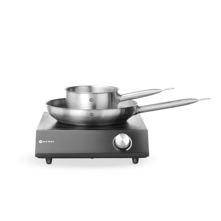 Plaque de Cuisson &agrave; Induction Professionnelle 3500W, Set Complet avec Casserole et Po&ecirc;le - Hendi
