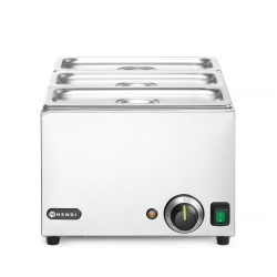 Bain-Marie Set Ranger avec 3 Bacs GN 1/3 et Couvercles, 1000W - Hendi