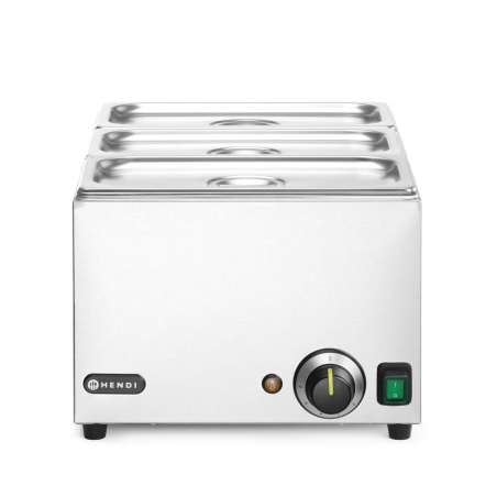 Bain-Marie Set Ranger avec 3 Bacs GN 1/3 et Couvercles, 1000W - Hendi
