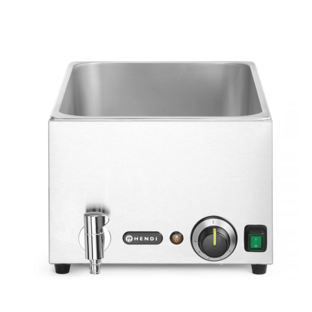 Set Bain-marie &eacute;lectrique GN 1/1 avec robinet vidange et 3 bacs GN 1/3 &ndash; RANGER - Hendi