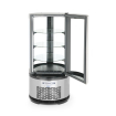 Vitrine de pr&eacute;sentation r&eacute;frig&eacute;r&eacute;e ronde pour p&acirc;tisserie, 100L, 0-6&deg;C - Hendi