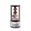 Vitrine de pr&eacute;sentation r&eacute;frig&eacute;r&eacute;e ronde pour p&acirc;tisserie, 100L, 0-6&deg;C - Hendi