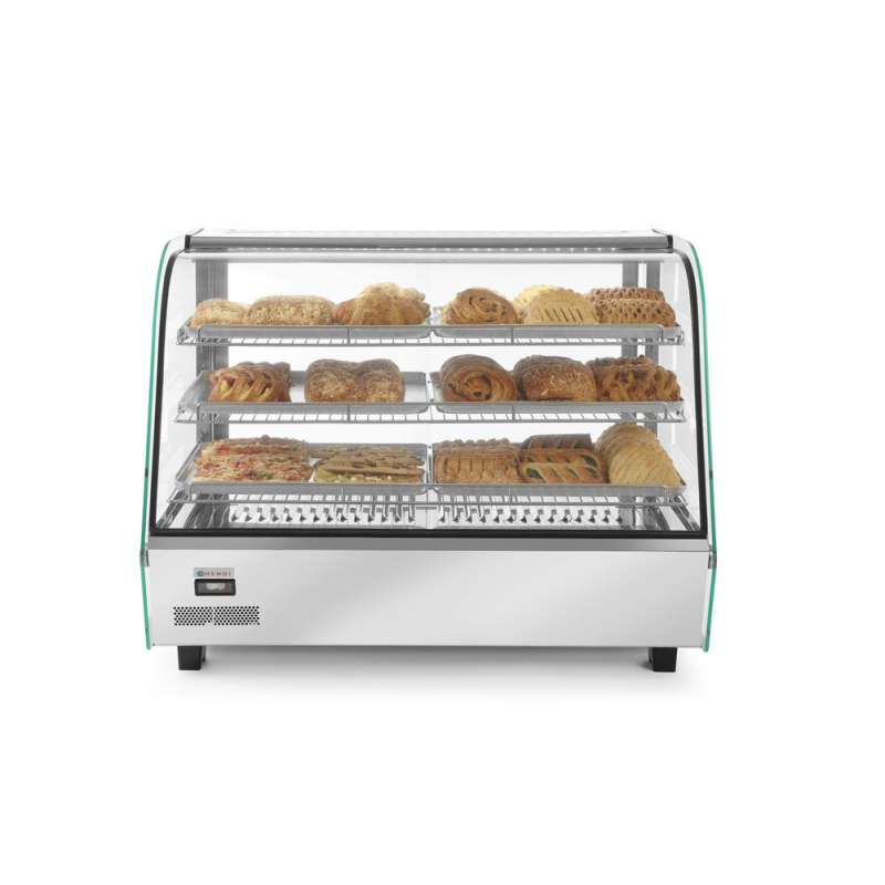 Vitrine de table chauffante professionnelle 160 litres, 30-90&deg;C - Hendi