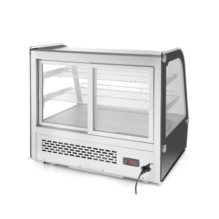 Vitrine de pr&eacute;sentation r&eacute;frig&eacute;r&eacute;e Arktic 120L, double vitrage, LED, 707x570x(H)680mm - Hendi