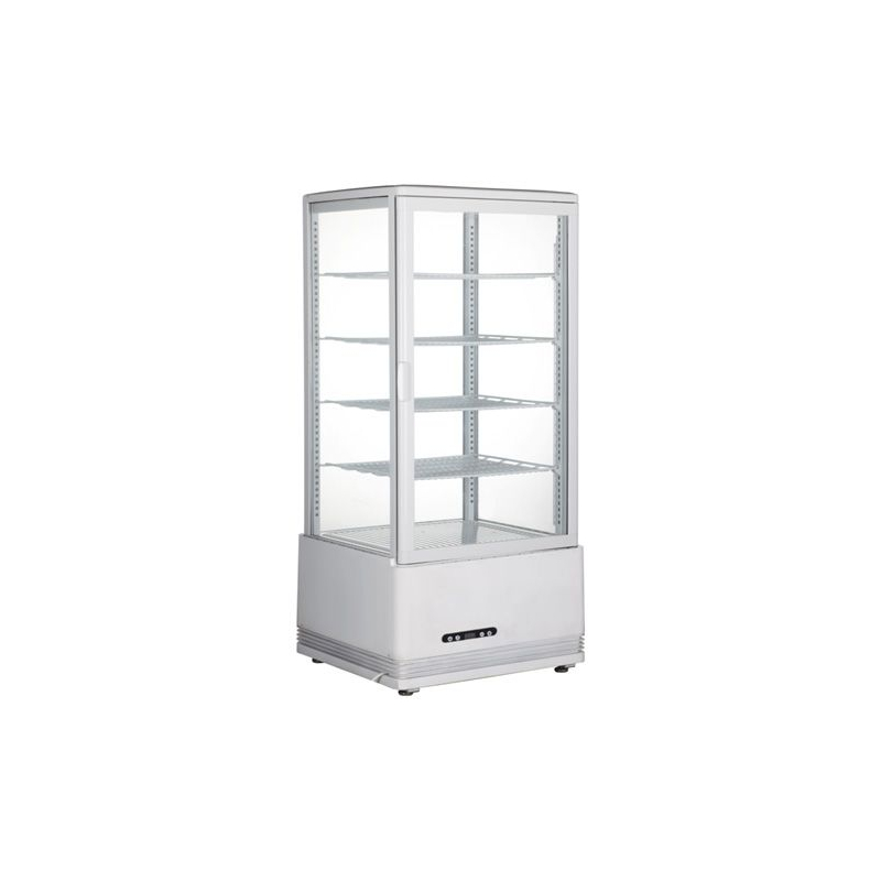 Vitrine R&eacute;frig&eacute;r&eacute;e de Table Arktic, 98 Litres, Blanche, 4 &eacute;tag&egrave;res - Hendi