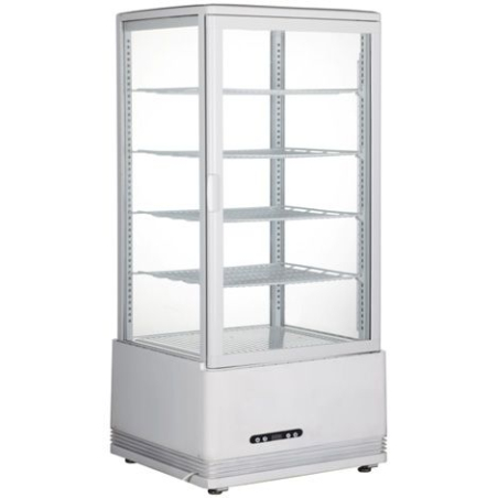 Vitrine R&eacute;frig&eacute;r&eacute;e de Table Arktic, 98 Litres, Blanche, 4 &eacute;tag&egrave;res - Hendi