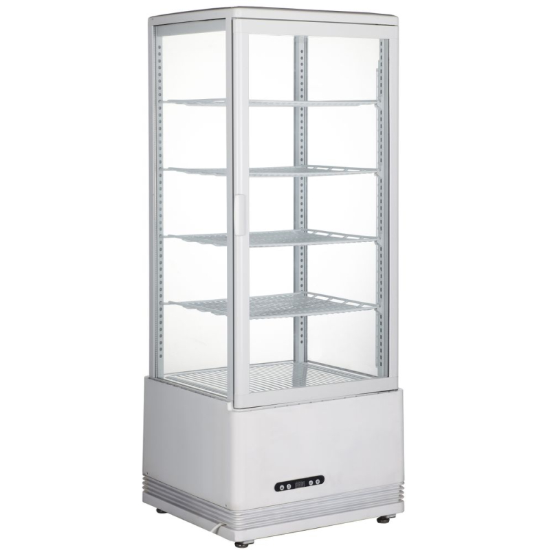 Vitrine R&eacute;frig&eacute;r&eacute;e de Table Arktic, 98 Litres, Blanche, 4 &eacute;tag&egrave;res - Hendi