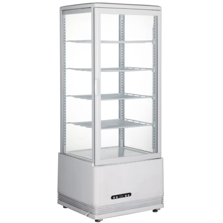 Vitrine R&eacute;frig&eacute;r&eacute;e de Table Arktic, 98 Litres, Blanche, 4 &eacute;tag&egrave;res - Hendi