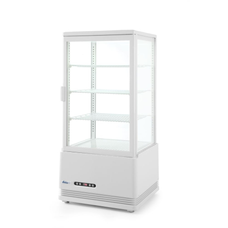 Vitrine de table r&eacute;frig&eacute;r&eacute;e 78L Blanc, Compresseur Inverter, 444x397x(H)940mm - Hendi