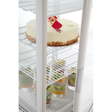 Vitrine R&eacute;frig&eacute;r&eacute;e de Table Professionnelle, 68L, Blanche, Classe &Eacute;nergie B - Hendi
