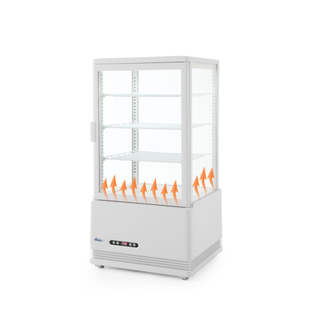 Vitrine R&eacute;frig&eacute;r&eacute;e de Table Professionnelle, 68L, Blanche, Classe &Eacute;nergie B - Hendi