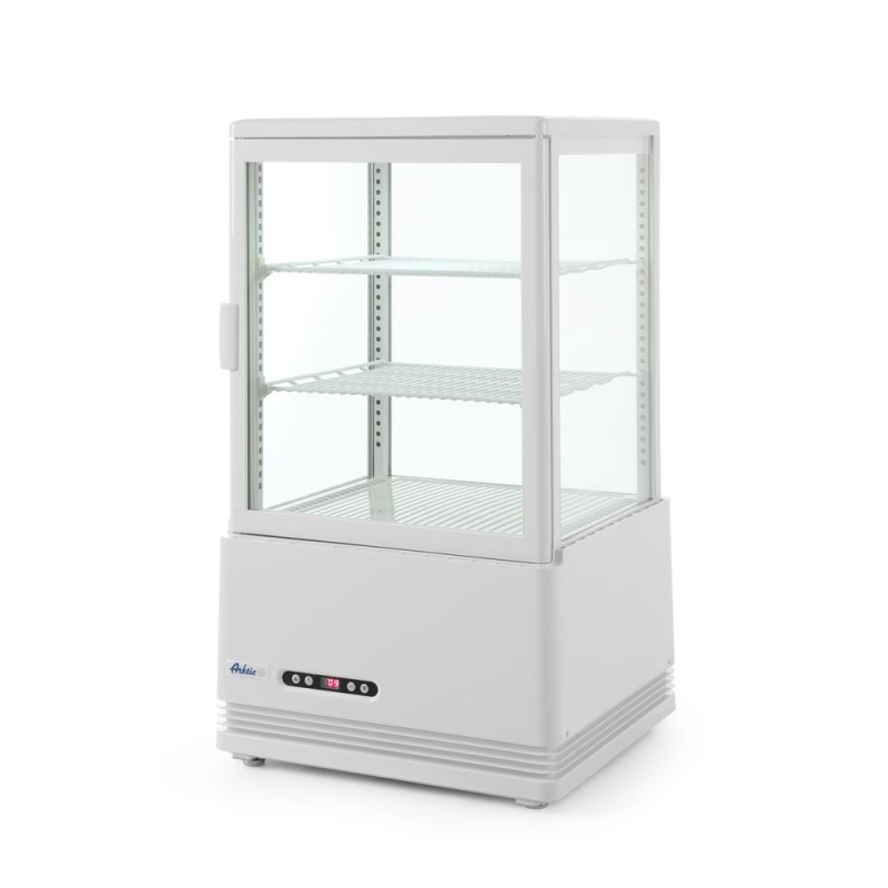 Vitrine de Table R&eacute;frig&eacute;r&eacute;e 58L, Blanche, 2-6&deg;C, 452x406x830mm - Hendi