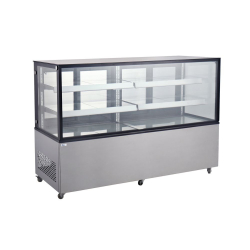 Vitrine r&eacute;frig&eacute;r&eacute;e professionnelle 610L, 2 &eacute;tag&egrave;res, 0-6&deg;C - Hendi