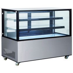Vitrine r&eacute;frig&eacute;r&eacute;e professionnelle Arktic 510L avec 2 &eacute;tag&egrave;res en verre, 1524x677x1230mm - Hendi