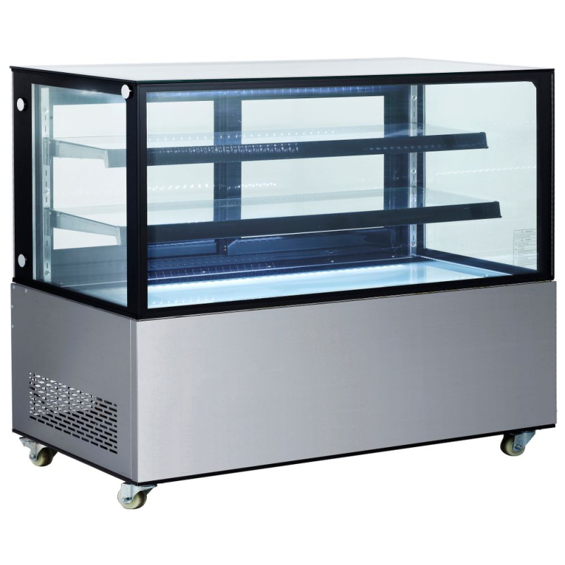 Vitrine r&eacute;frig&eacute;r&eacute;e professionnelle Arktic 510L avec 2 &eacute;tag&egrave;res en verre, 1524x677x1230mm - Hendi