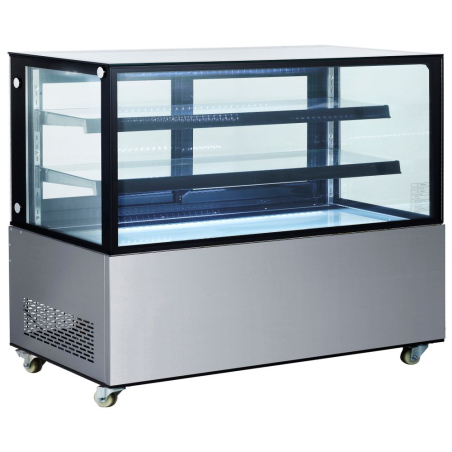 Vitrine r&eacute;frig&eacute;r&eacute;e professionnelle Arktic 510L avec 2 &eacute;tag&egrave;res en verre, 1524x677x1230mm - Hendi