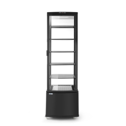 Vitrine r&eacute;frig&eacute;r&eacute;e professionnelle 270L, Arktic, Noire, 556x526x1913mm - Hendi