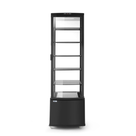 Vitrine r&eacute;frig&eacute;r&eacute;e professionnelle 270L, Arktic, Noire, 556x526x1913mm - Hendi