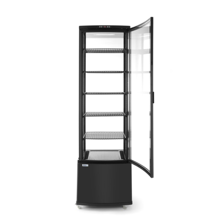 Vitrine r&eacute;frig&eacute;r&eacute;e professionnelle 270L, Arktic, Noire, 556x526x1913mm - Hendi