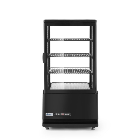 Vitrine de table r&eacute;frig&eacute;r&eacute;e 68 litres Arktic Noir 2/6&deg;C, Compresseur Inverter, 444x397x(H)875mm - Hendi