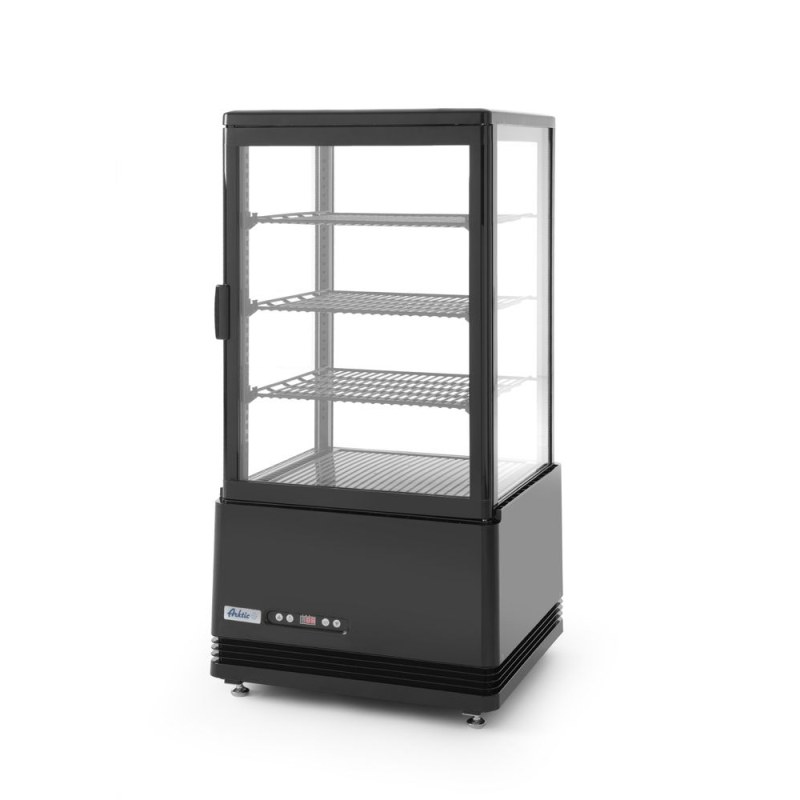 Vitrine de table r&eacute;frig&eacute;r&eacute;e 68 litres Arktic Noir 2/6&deg;C, Compresseur Inverter, 444x397x(H)875mm - Hendi