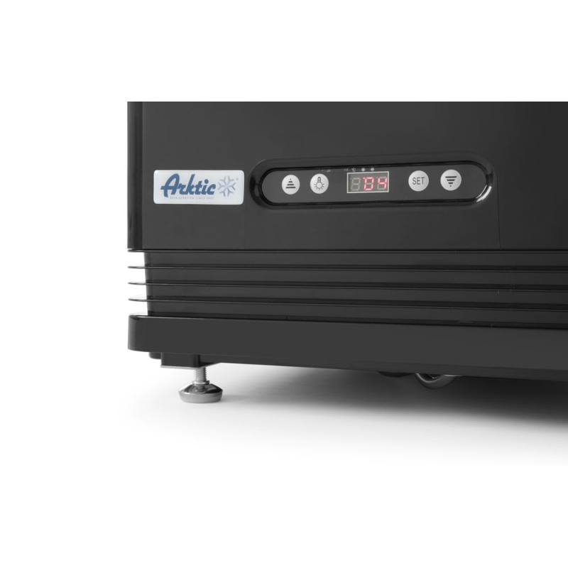 Vitrine de table r&eacute;frig&eacute;r&eacute;e 68 litres Arktic Noir 2/6&deg;C, Compresseur Inverter, 444x397x(H)875mm - Hendi