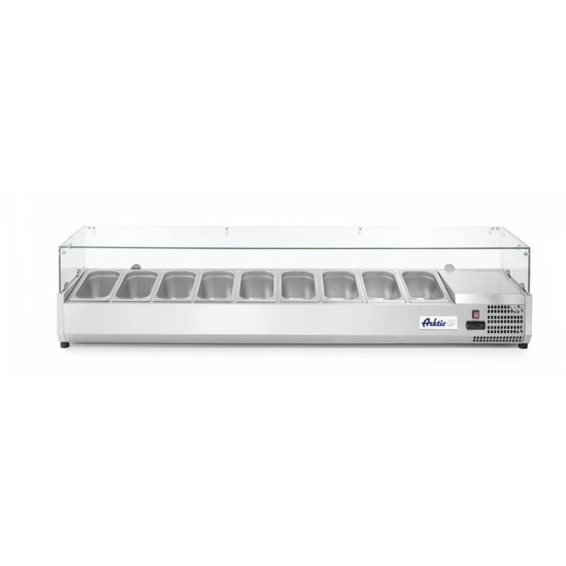 Vitrine R&eacute;frig&eacute;r&eacute;e GN 1/3 Professionnelle Arktic 9 Bacs - Hendi