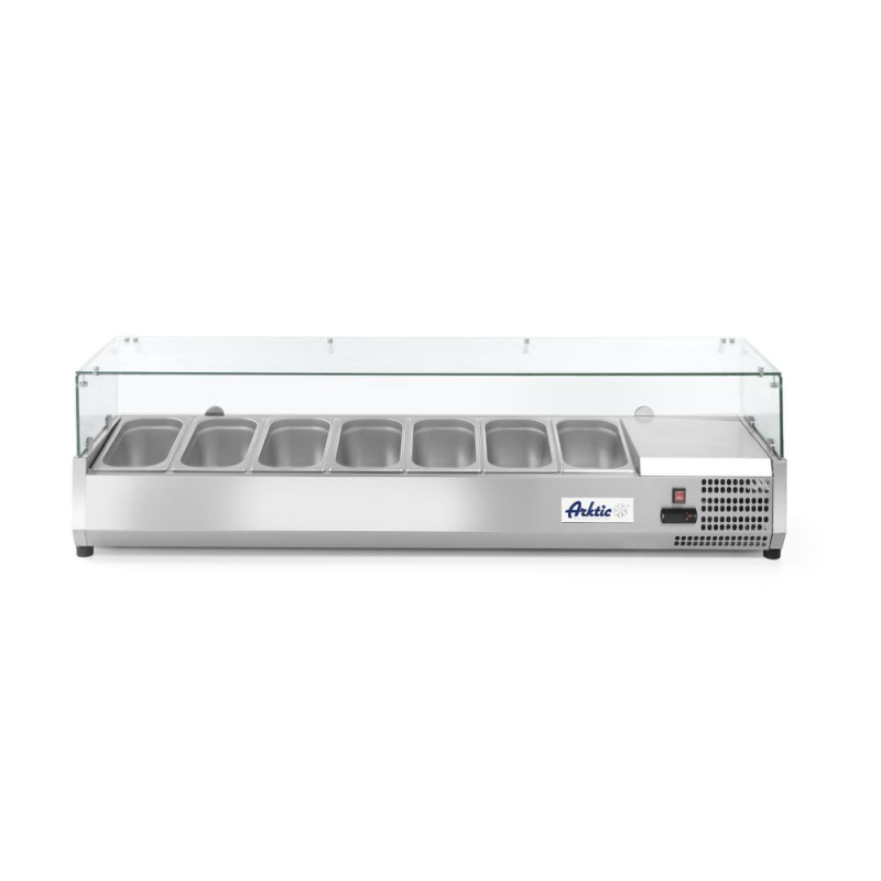 Vitrine r&eacute;frig&eacute;r&eacute;e professionnelle 7x GN 1/3 Arktic 1605mm - Hendi