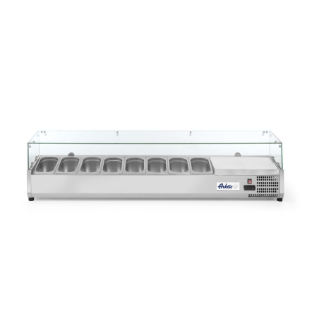 Vitrine R&eacute;frig&eacute;r&eacute;e Professionnelle Arktic 8x GN 1/4 - 1805x335x460mm - Hendi