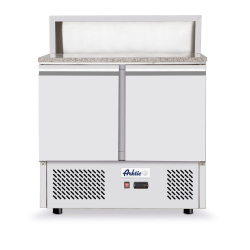 Saladette Pizza Professionnelle 2 Portes, 300L, R&eacute;frig&eacute;r&eacute;e, Acier Inox, 900mm - Hendi
