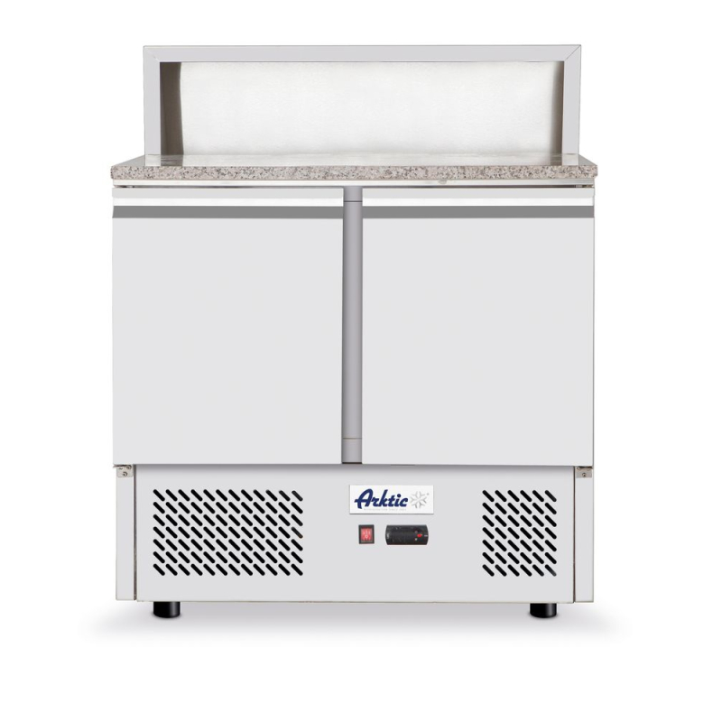 Saladette Pizza Professionnelle 2 Portes, 300L, R&eacute;frig&eacute;r&eacute;e, Acier Inox, 900mm - Hendi