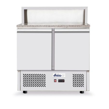 Saladette Pizza Professionnelle 2 Portes, 300L, R&eacute;frig&eacute;r&eacute;e, Acier Inox, 900mm - Hendi