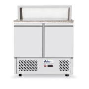 Saladette Pizza Professionnelle 2 Portes, 300L, R&eacute;frig&eacute;r&eacute;e, Acier Inox, 900mm - Hendi