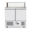 Saladette Pizza Professionnelle 2 Portes, 300L, R&eacute;frig&eacute;r&eacute;e, Acier Inox, 900mm - Hendi