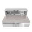 Saladette Pizza Professionnelle 2 Portes, 300L, R&eacute;frig&eacute;r&eacute;e, Acier Inox, 900mm - Hendi