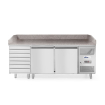Saladette Pizza R&eacute;frig&eacute;r&eacute;e 2 Portes, 7 Tiroirs, 280L, 2020x802x1000mm - Hendi
