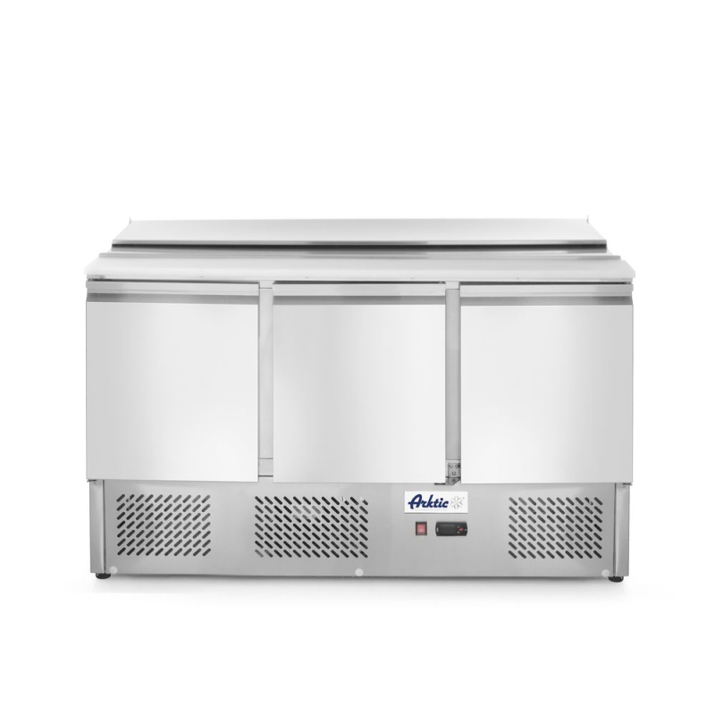 Saladette R&eacute;frig&eacute;r&eacute;e Professionnelle 3 Portes GN 380L Arktic - Hendi