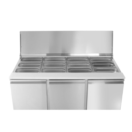 Saladette R&eacute;frig&eacute;r&eacute;e Professionnelle 3 Portes GN 380L Arktic - Hendi