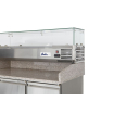 Saladette Pizza R&eacute;frig&eacute;r&eacute;e 3 Portes, Vitrine R&eacute;frig&eacute;r&eacute;e, 1400mm, 254L - Hendi