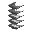 Set de 5 Lames de Rechange Universelles pour Mandoline en V 222614, Acier Inoxydable - Hendi