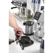 Tamper &agrave; caf&eacute; inox &agrave; ressort, manche aluminium noir, ⌀58mm - Hendi