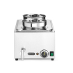 Set Bain-marie professionnel 8L avec 2 bacs ronds 4L, Acier Inoxydable - Hendi