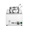 Set Bain-marie professionnel 8L avec 2 bacs ronds 4L, Acier Inoxydable - Hendi