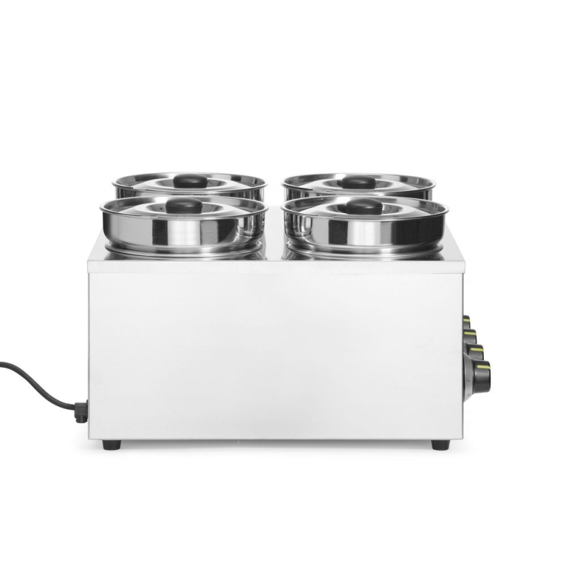 Thermo-syst&egrave;me &eacute;lectrique professionnel 4 bacs inox, 16L, 800W - Hendi