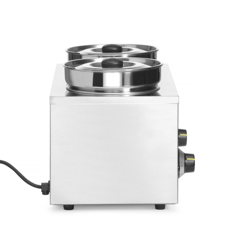 Bain-marie professionnel 8L double, 2x4L, 400W, en acier inoxydable - Hendi