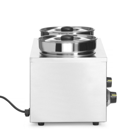Bain-marie professionnel 8L double, 2x4L, 400W, en acier inoxydable - Hendi
