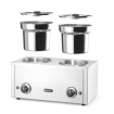 Bain-marie professionnel 8L double, 2x4L, 400W, en acier inoxydable - Hendi