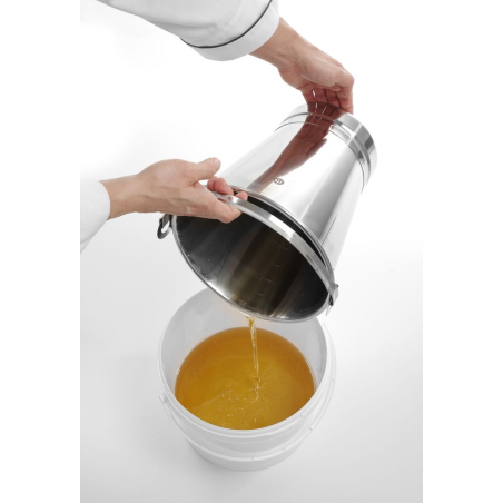 Seau de Collecte de Graisse HENDI 11,5L Blanc, &Oslash;300mm, Avec Couvercle - Hendi