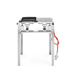 Plancha Gril Professionnel Gaz Acier Inoxydable 11kW 850x675x600mm - Hendi