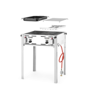 Plancha Gril Professionnel Gaz Acier Inoxydable 11kW 850x675x600mm - Hendi